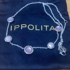 Ippolita Pink Mother Of Pearl Diamond Necklace